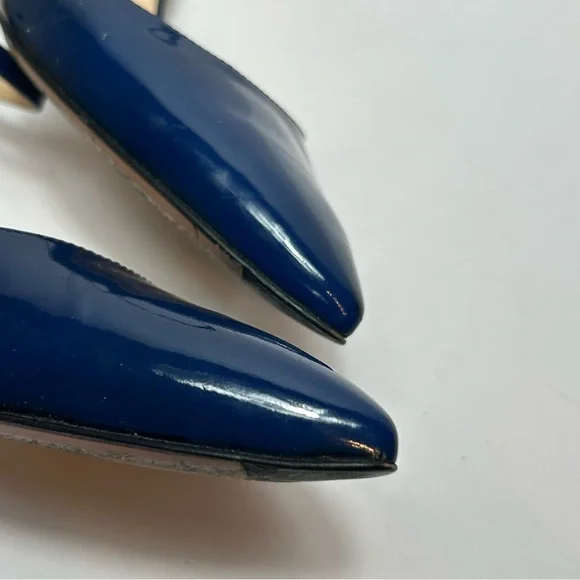 Prada Pointed Toe Kitten Heels Blue Size 36.5 US 6.5 - Picture 12 of 13